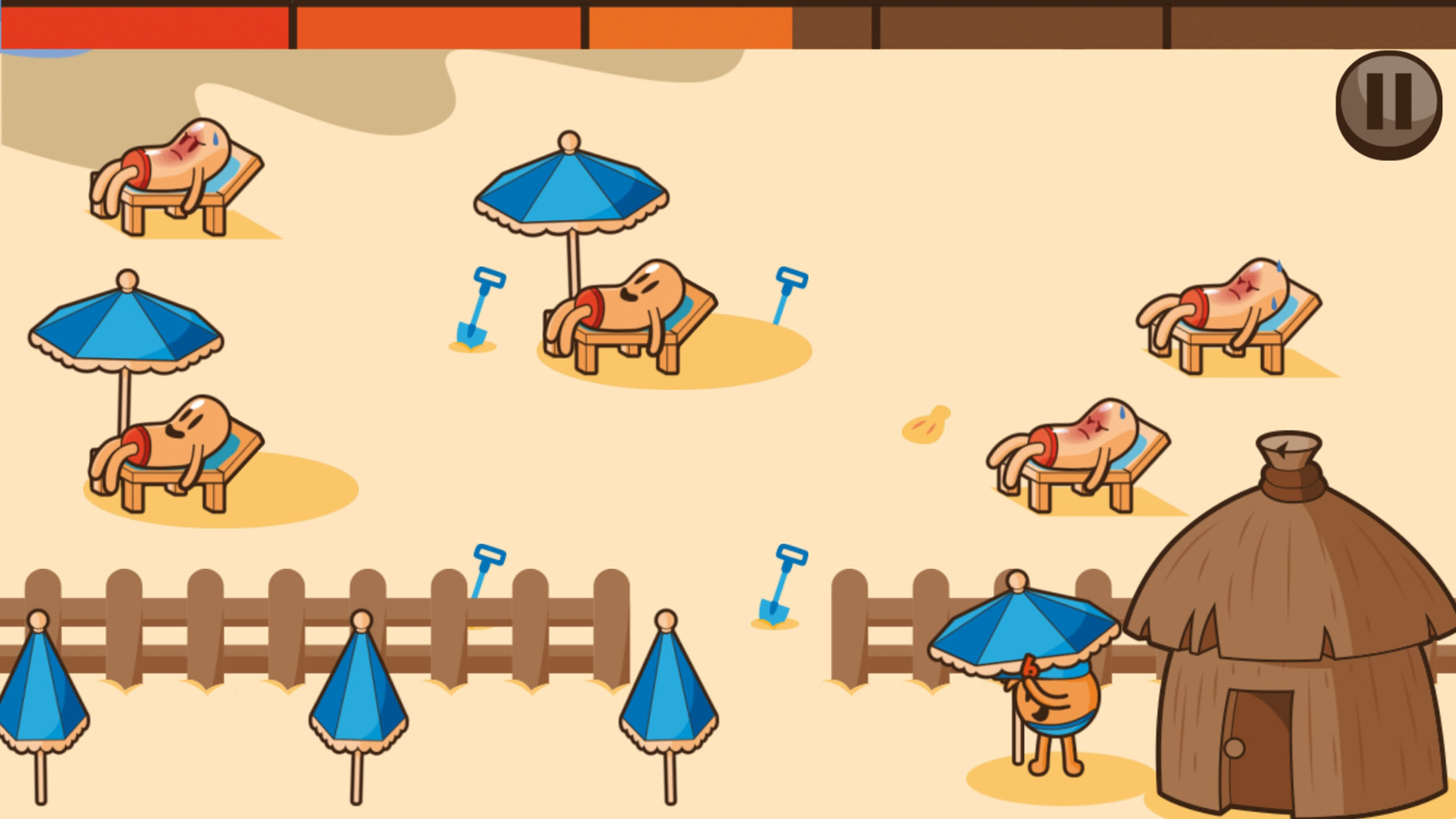 Good Ways of life jeu de prévention santé pour les jeunes sur smartphone - Ligue contre le Cancer - Mediatools : capture d'écran jeu plage