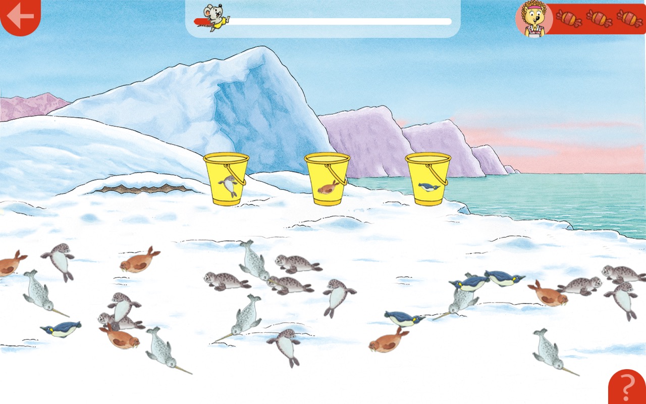 Mini-loup : jeu smartphone tablette pour les 4-7 ans - Hachette Jeunesse - Mediatools : jeu banquise