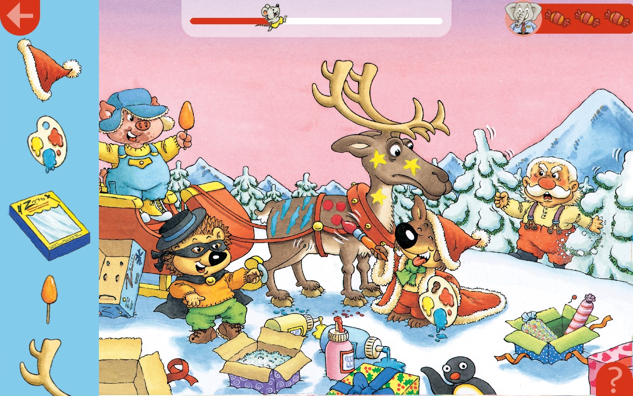 Mini-loup : jeu smartphone tablette pour les 4-7 ans - Hachette Jeunesse - Mediatools : jeu Noël