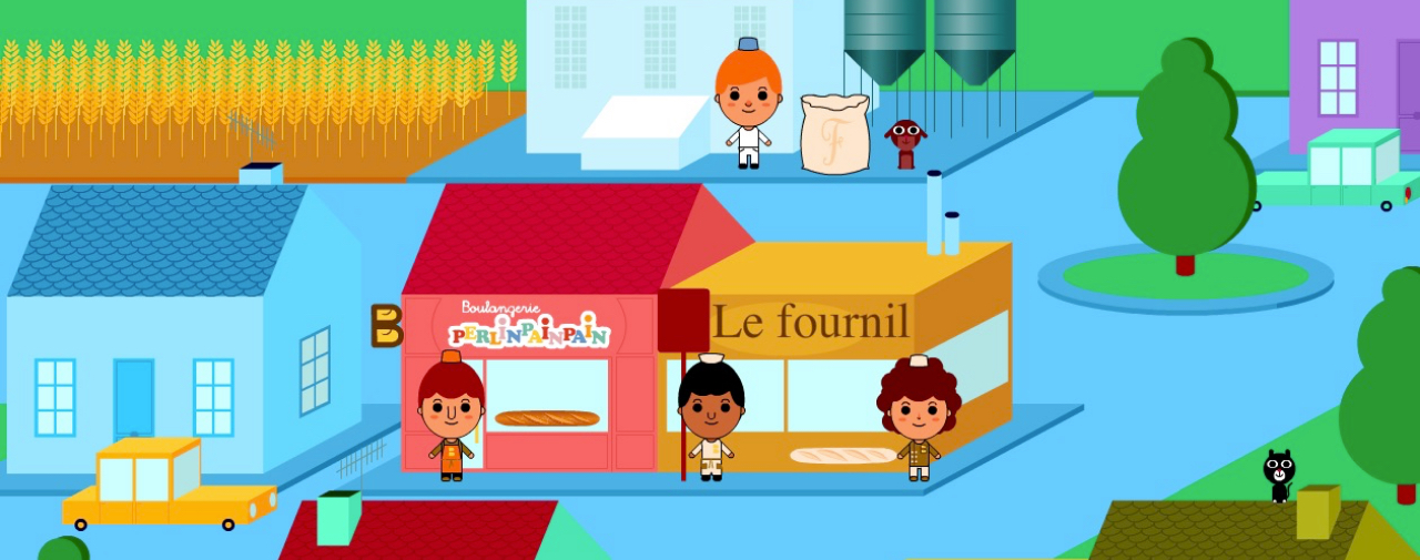 Perlinpaipain, application jeu sur le pain pour les 4/7 ans : écran d'accueil